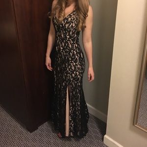 BCBG Black Lace Gown.